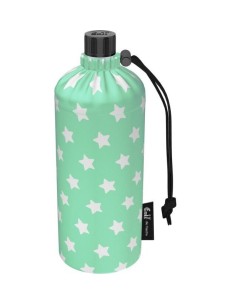 Botella de cristal con protección Emil (300ml) Mint con estrellas