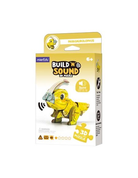 Puzzle 3D con sonido Parasaurolophus. Mieredu