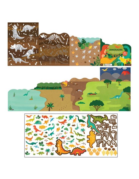 Set de adhesivos dinosaurios. Petit collage