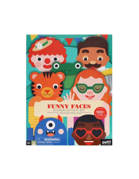 Set de adhesivos Funny faces. Petit collage