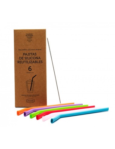 Pajitas de silicona. Irisana