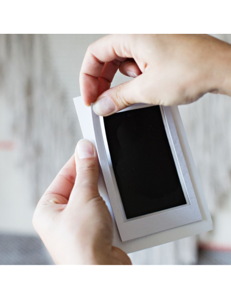 Marco pared huella bebé, color blanco, Pearhead