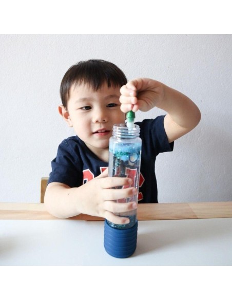 Botella de la calma azul. Jellystone