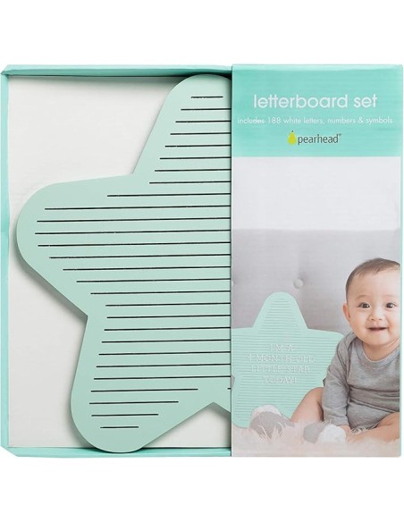 Panel letras de madera con forma de estrella. Pearhead.