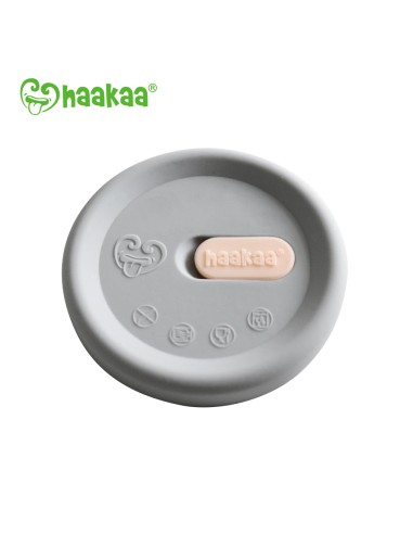 Tapa de silicona para recolector Haakaa, gris.