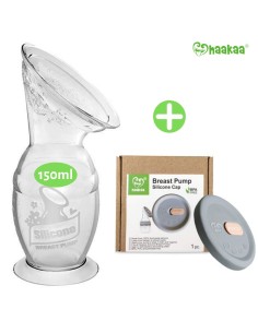 Recolector de silicona, con tapa silicona, Haakaa, 150ml