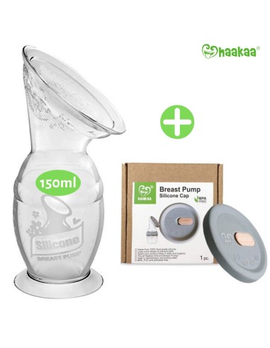 Recolector de silicona, con tapa silicona, Haakaa, 150ml