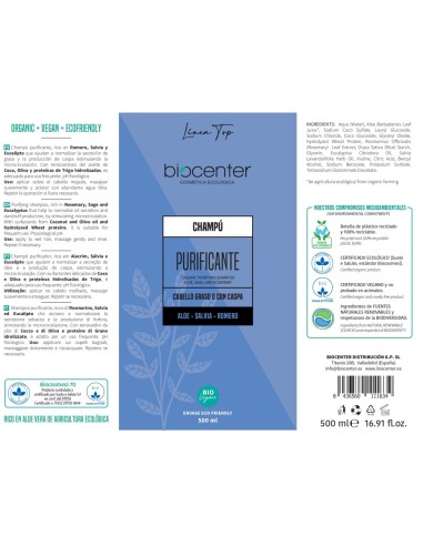 Champú eco purificante500ml. Biocenter