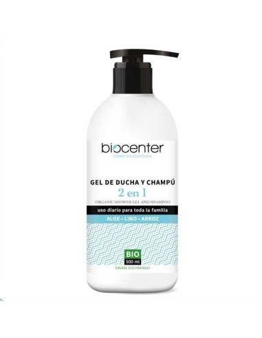 Gel de ducha y Champú 2 en 1. 500ml.Biocenter