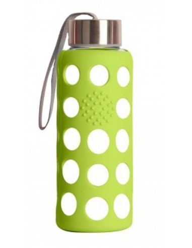 Botella reutilizable con funda silicona Bbo Irisana 300ml(verde)