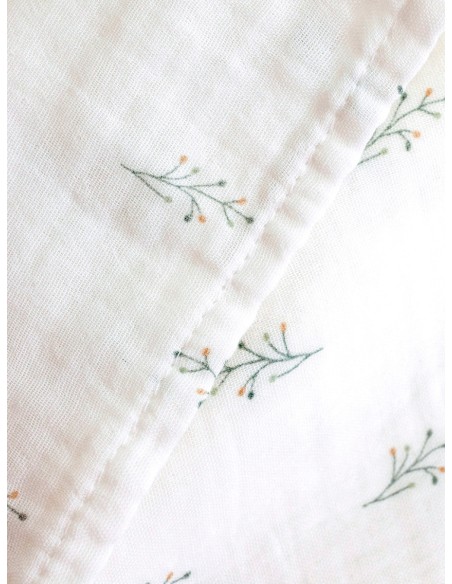 Muselina spring cottage algodón y bambú(120x120). Bonjourbebé