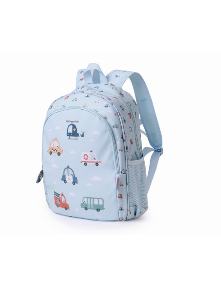 Mochila Mediana City cars con llavero. tutete