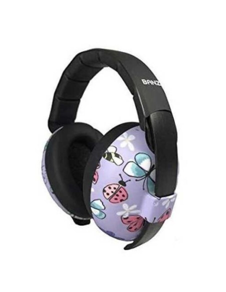 Cascos Auriculares antiruido 0-3 años, Mariposas. Banz