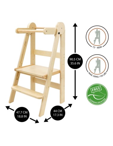 Torre de aprendizaje plegable