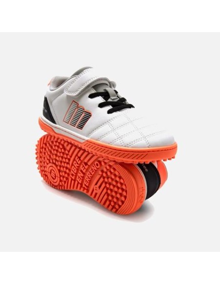 Botas de fútbol Mustang Gamon blanco naranja