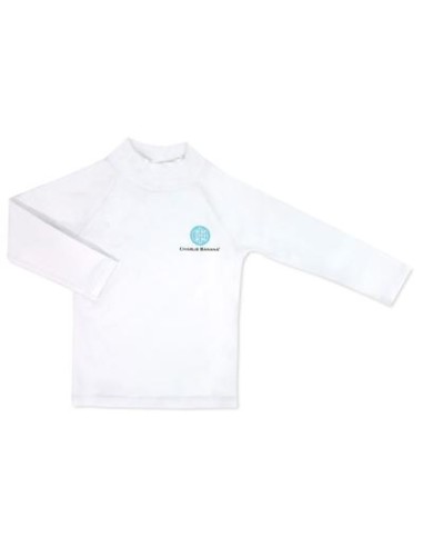 Camiseta con protección SPF50, blanca. Charlie Banana