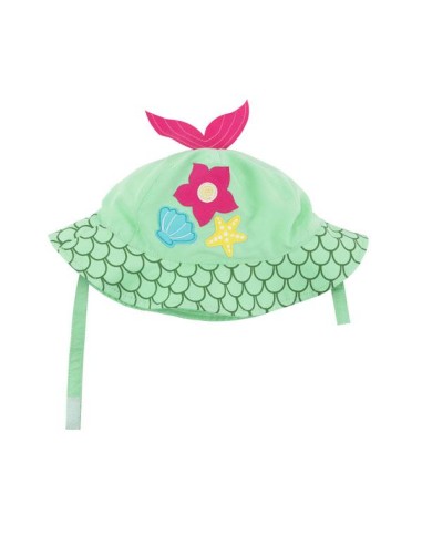 Gorro con protección solar, Sirena. Zoocchini (6-12/12-24meses)