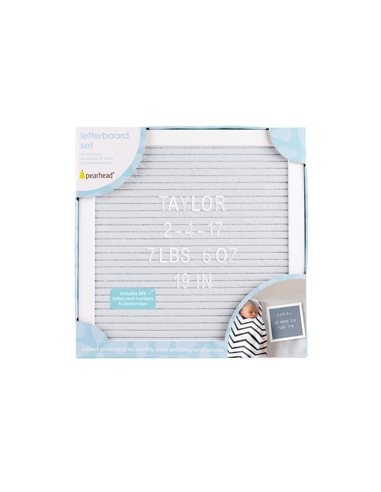 Panel de letras gris. Pearhead