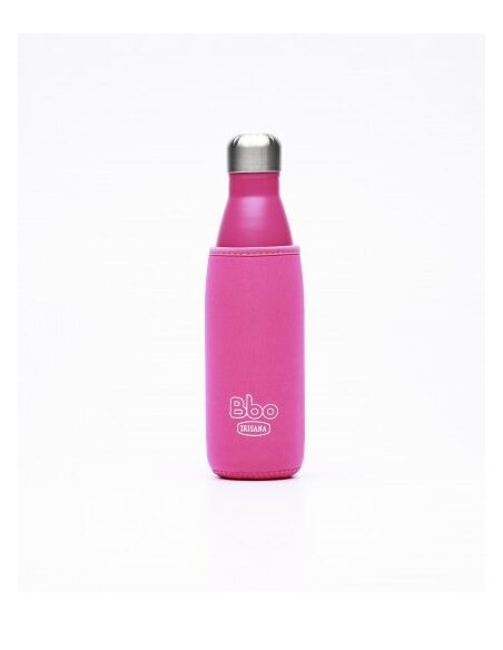Botella de acero inoxidable con funda neopreno  BBO Irisana 500ml(fucsia)