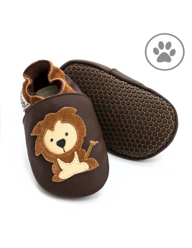 Zapato bebé suave con huella, Protector Lions. Liliputi.