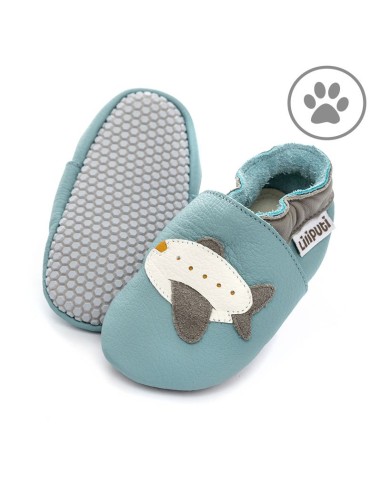 Zapato bebé suave con huella, Jumbo. Liliputi.