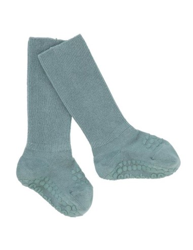 Calcetines de algodón antideslizantes, azul empolvado. Go baby Go