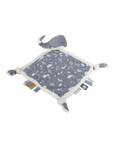 Doudou de tela con Ballena azul. Little Dutch