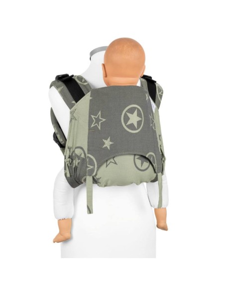 Onbuhimo toddler, Outer space verde. Fidella