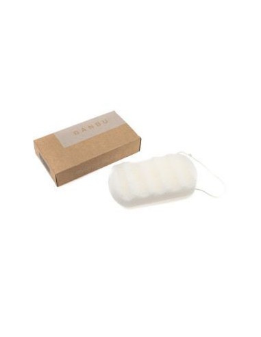 Esponja Konjac cuadrada blanca. Banbu