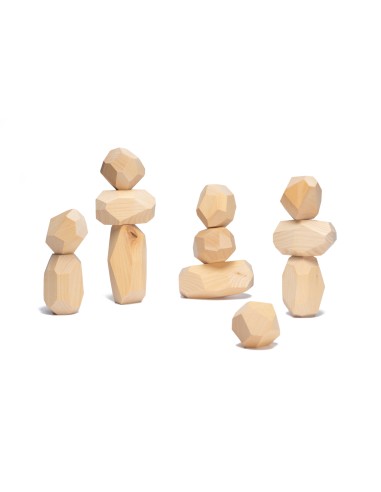 Teniques natural, piedras de madera. Ocamora