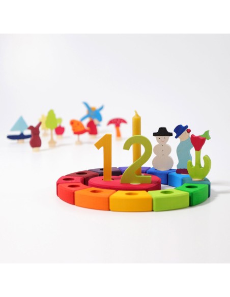 Corona de cumpleaños arcoiris. Grimm's