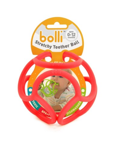 Mordedor Bolli de silicona, rojo. Ogo Sport