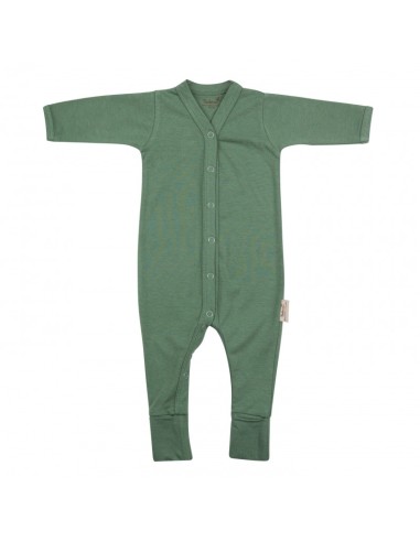 Pijama manga larga y pies, bambú, aspen green, 74-80cm. Timboo