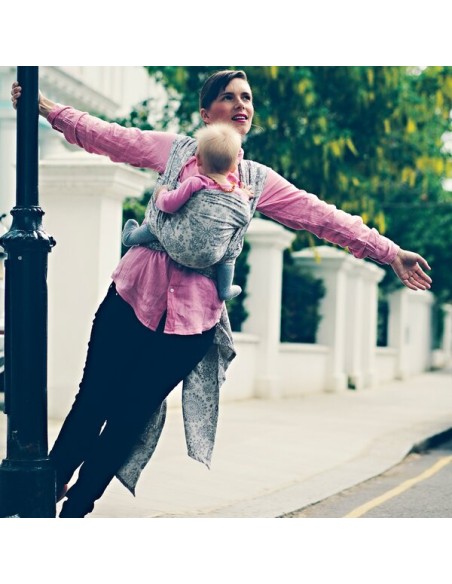 Fular butterfly gris. Fidella.