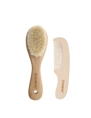 Set de Cepillo y peine de madera. Haaka