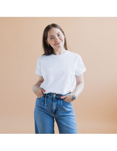 Camiseta premamá y lactancia oversize, blanco. Love and Carry