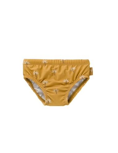 Bañador pañal, palmera mostaza volantes. Fresk