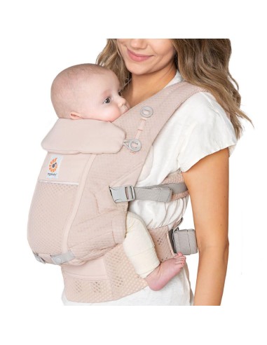 Mochila de porteo Adapt soft flex mesh, rosa cuarzo. ErgoBaby