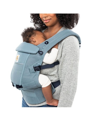 Mochila de porteo Adapt soft flex mesh, azul pizarra. ErgoBaby