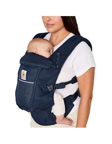 Mochila de porteo Adapt soft flex mesh, azul medianoche. ErgoBaby