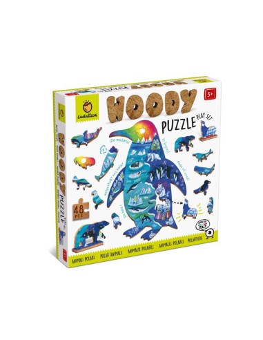 Woody puzzle, animales polares. Ludattica