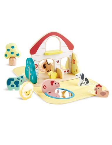 Granja de animales de madera. Hape