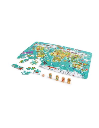 Puzzle mapamundi 2 en 1. Hape