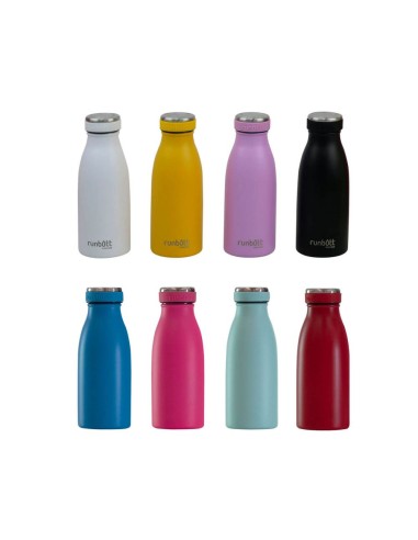 Botella de acero inoxidable con base antideslizante Runbott City.