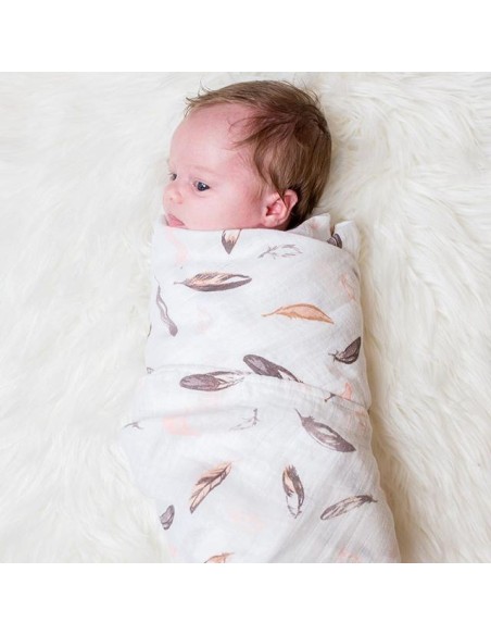 Muselina de algodón, plumas. Lulujo