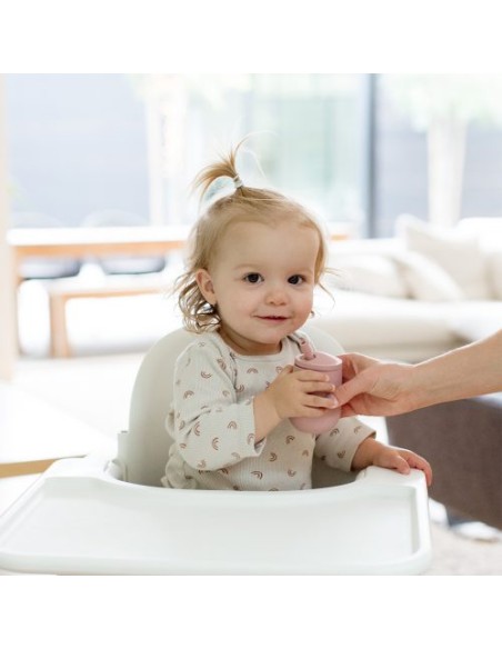 Mini cup con tapa y pajita de silicona, oliva. Ezpz(120ml)