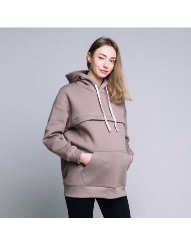 Sudadera oversize premamá y lactancia, Cappucccino. Love & Carry.