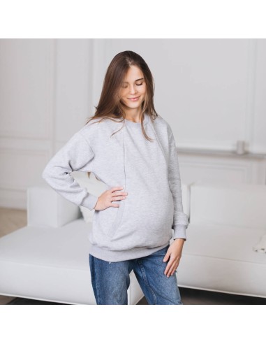 Sudadera premamá y lactancia oversize, mezcla. Love & Carry.