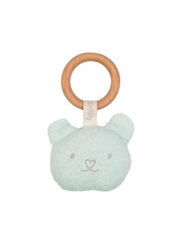 Argolla con osito mint. Hoppa