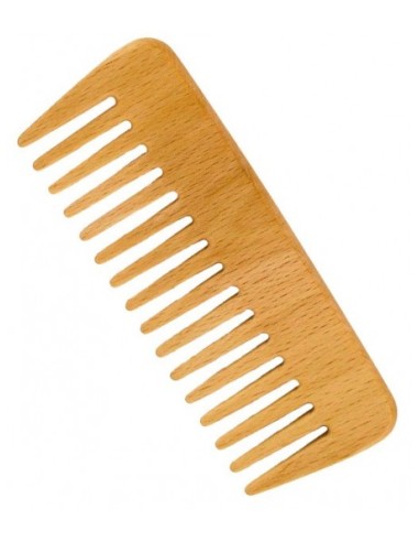 Peine de madera, pelo rizado. Försters